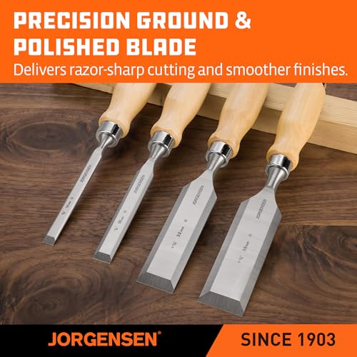 Jorgensen 4-Piece Expansion Wood Chisel Set, 3/8", 5/8", 1-1/4", 1-1/2" - size: 3/8", 5/8", 1-1/4", 1-1/2"