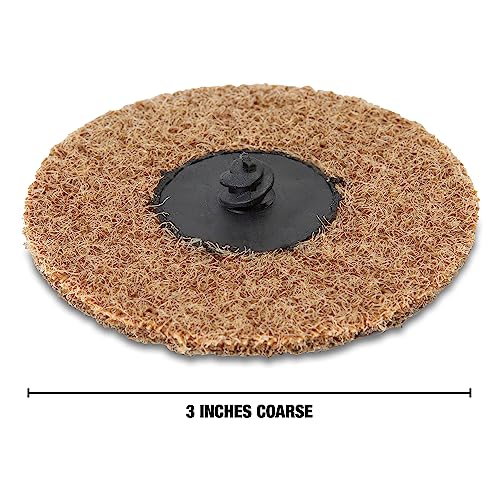 OEMTOOLS 22518 3” Twist Lock Surface Prep Discs, 25 Piece Set, Coarse Brown, Finishing Abrasive 3” Sanding Disc Surface Conditioning Tool Bundle, Sander, Rotary Tool, and Die Grinder Accessories - style: 25 Piece Coarse Grit Surface Prep Discs