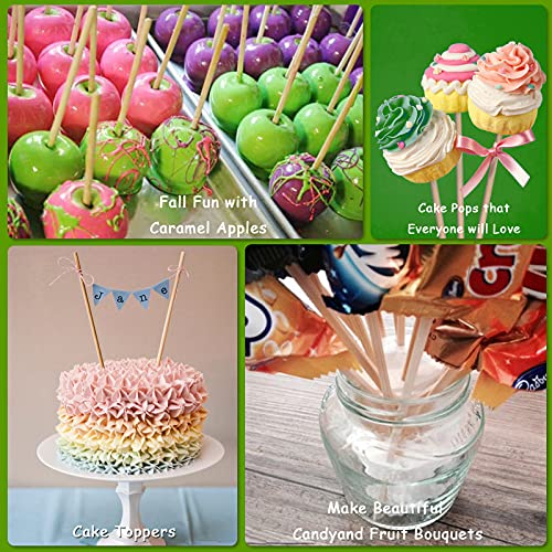 Wooden Dowel Rods, 100PCS 1/4 x 6 Inch Round Wooden Sticks for Arts Crafts, Home Decor, Cake Support, Photo Booth Props, Unfinished Natural Hardwood Sticks - size: 1/4 x 6 Inch (100PCS)