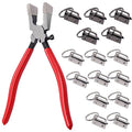 Weideer 15 Set Key Fob Hardware with Plier for Wristlet Key Fobs/Lanyards/Chains - K-082-15 - color: Silver-key Fob+plier