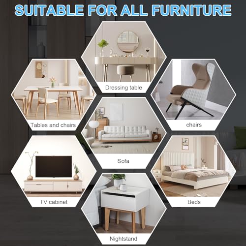 New Upgrade Furniture Movers Sliders: Multi-Surface Furniture Sliders - size: 4.3in Round 4+4Pack