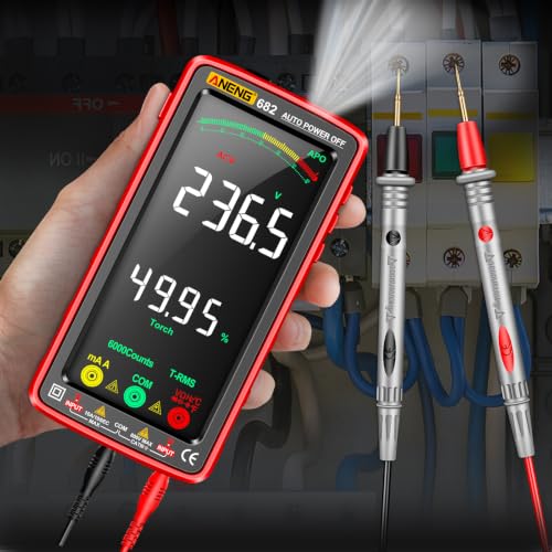 ANENG Multimeter Tester,5.0 Inch Color LCD,TRMS 6000 Count NCV Voltmeter - style: 682 Backlit Color Screen