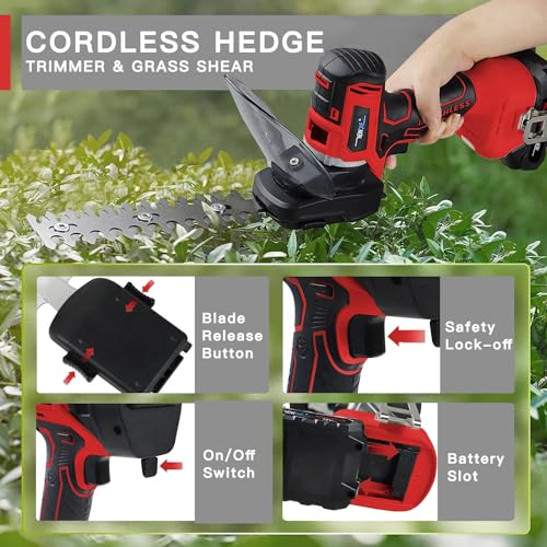 NEWONE 12-Tools Set Power Tool Combo Kits Compatible with Milwau-kee 18V Battery,Cordless Tool Set,2 Batteries and Charger (12-Tools Set Red) - color: 12-tools Set Red