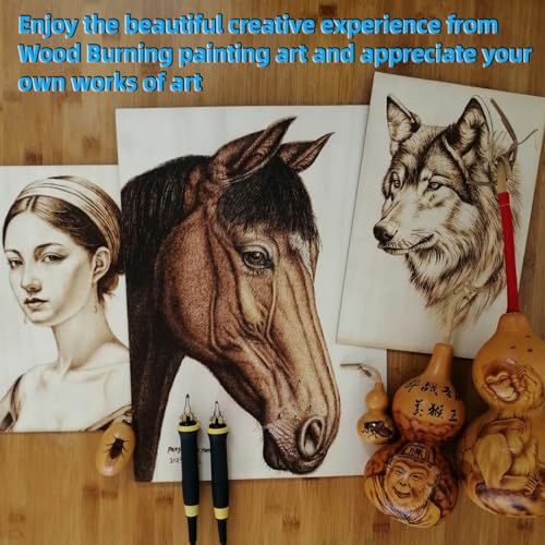 FIRElood Wood Burning Kit,Wood Burning Tips Wood Burner tip,Burning Tool Wood Burning High impedance Nickel-Chromium Wire Pen tip Wood Burning Tool Pen tip nibs for Writing Instruments Pen nibs