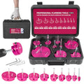 Premium 9-Piece PVC Pipe Reamer Kit, Includes Sizes 1/2", 3/4", 1", 1-1/4", 1-1/2", 2", 2-1/2", 3", 4", For Standard 1/2" Drills, Ideal for PVC, CPVC, ABS Pipes, Perfect for Plumbing Repairs