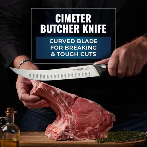 Cutluxe Butcher Knife Set, Brisket, Breaking & Boning Knife for Meat - size: 3 Pcs Brisket Knife Set