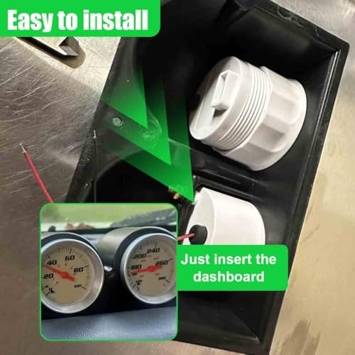 Universal Black 2" 52mm Dual Hole Gauge Dashboard Pod - size: 2Mount