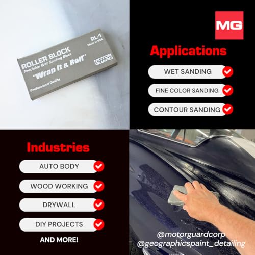 Motor Guard - Roller-Block Precision Wet Sanding Block (RL-1), One Size - style: Roller Block