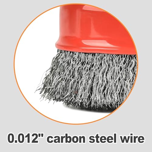 AAIN 60pcs Wire Wheel Brush Set, 3Inch Crimped Cup Brush for Angle Grinder - size: 60 pack, style: 3 Inch Crimped Wire Brush