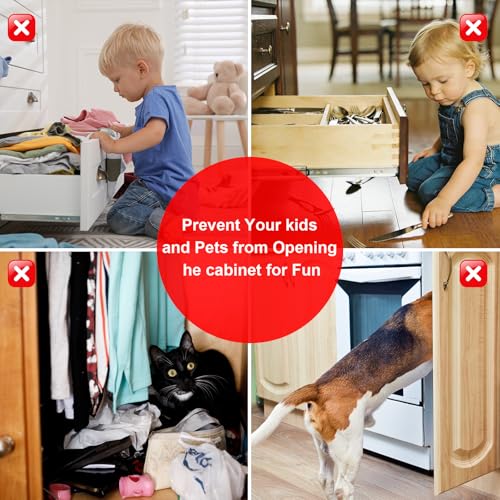 PHIXBEAR No Drill Magnetic Cabinet Door Catch with Adhesive – Stainless Steel, Strong Hold Child Safety Lock for Kitchen Cabinets, Bathroom, RV – Drawer Magnets 1.57” x 0.79” 4 Pack - color: Silvery