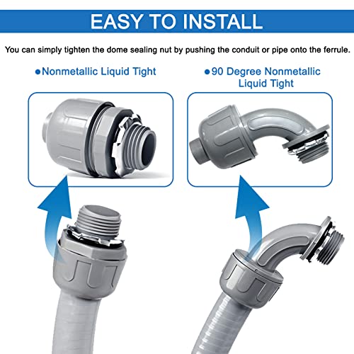 3/4 Inch 25ft Electrical Conduit Kit UL Certification,3/4 Flex Conduit - size: 3/4IN,25FT