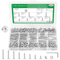 652 Pcs M3 Flat Head Screws Nuts Washers Wrench Kit, 304 SS - size: SS M3 652pcs 1