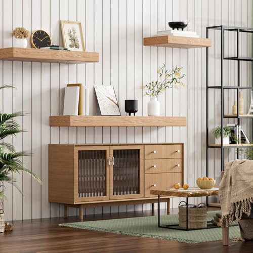 2pcs Floating Shelf Bracket Heavy Duty,Decorative Floating Shelf Hardware Hidden Black Metal Fireplace Mantel Brackets Without Jig (34"X8"X1.0" Without Tools) - size: 34"X8"X1.0"