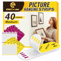 EMITEVER Picture Hanging Strips Heavy Duty Picture Hangers for Wall 20Pairs - size: Medium-20Pairs