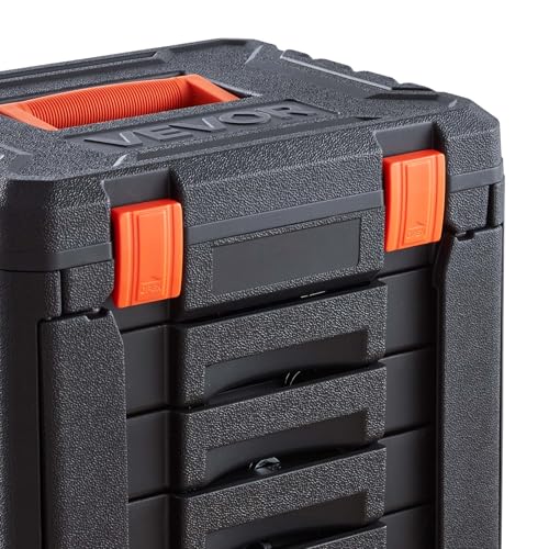 VEVOR 256 PCS Mechanic Tool Set with 4-Drawer Tool Box 1/4" 3/8" 1/2" Drive - size: 256-PCS