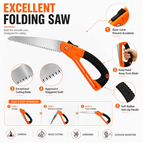 Camping Saw with Upgraded Hand Guard and SK5 Blade