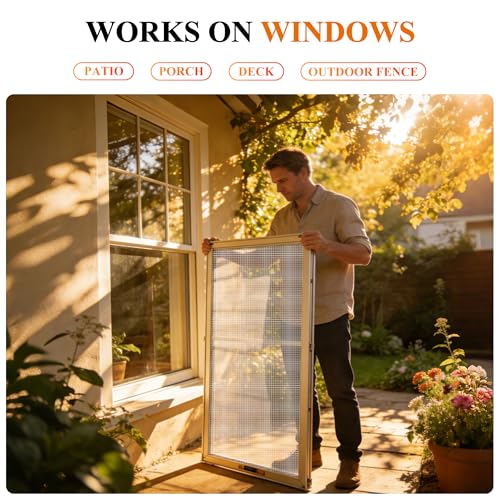 2PACK MAGZO Window&Door Screen Replacement Kit, 48''W x 99''L, White - color: White, size: 48"W x 99"L