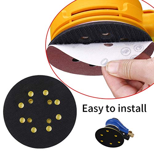 Taokyid 5" 8 Hole Hook & Loop Orbital Sander Replacement Pad 2 Pack - color: 2 Pack