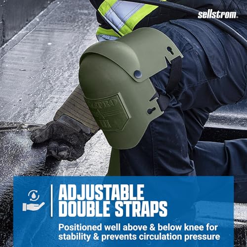 Sellstrom KneePro Professional Construction Kneepads for Work - Men & Women - color: Green