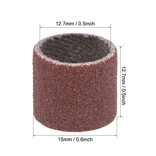 uxcell 1/2 Inch x 1/2 Inch Sanding Sleeves 180 Grits Sandpapers Band Drums 10 Pcs - size: 180 Grits