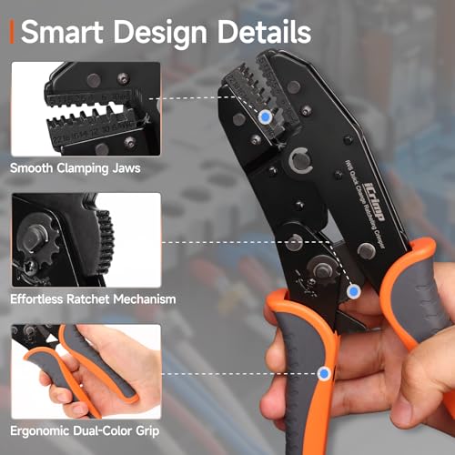 iCrimp Ratchet Crimping Tool Set with Quick Change Jaws AWG 20-2