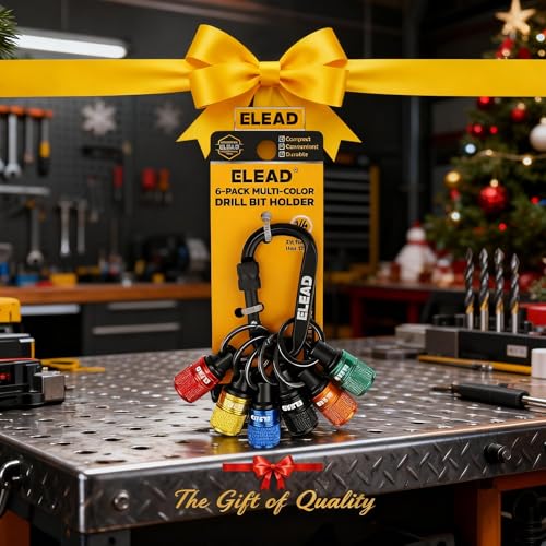 6-Piece Bit Holder Key Chain, 1/4 inch Multi-Color Hex Shank Bit Holders, Quick Release Design with Keychain Carabiner for Nut Driver, Screwdriver & Drill Bits, Tools Gifts for Men - style: 6 Bit Holder Key Chain Multi-Color