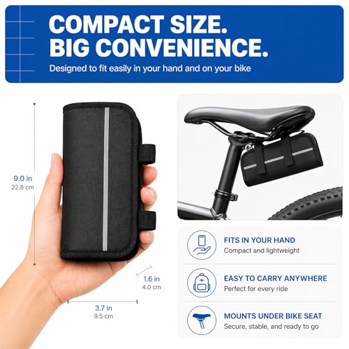ANGORA BRANDS Bike Tire Repair Kit – All-in-One Bicycle Repair Kit with Pump, Multi Tool & Tire Levers, Portable Emergency Bike Tool Kit for Road, Mountain & Hybrid Bikes