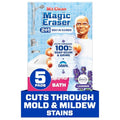 Mr. Clean Magic Eraser Sponge, Bathroom Cleaner, Shower Cleaner, Tub Cleaner, Soap Scum Remover, Bathroom Cleaning Supplies, Dawn Cleaning Power with Febreze Lavender Scent, 5ct - size: 5 Count (Pack of 1)