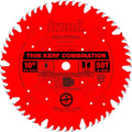 Freud LU83R010 Industrial 10-in 50T Thin Kerf Combination Saw Blade - style: 10-Inch 50 Tooth ATB Thin Kerf Combination Saw Blade with 5/8-Inch Arbor and PermaShield Coating