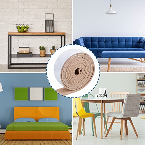 Shappy 2 Pcs Felt Strips with Adhesive Backing Felt Tape Roll Non Slip - size: 120 x 1 x 0.12 Inch