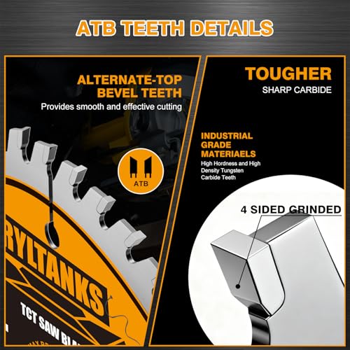 8-1/4 Inch Table Saw Blade/Circular Saw Blade, 5/8" Arbor, 24T for Framing&40T for Ripping, Cross Cutting&60T for Fine Finish Wood Cutting, 3-Pack