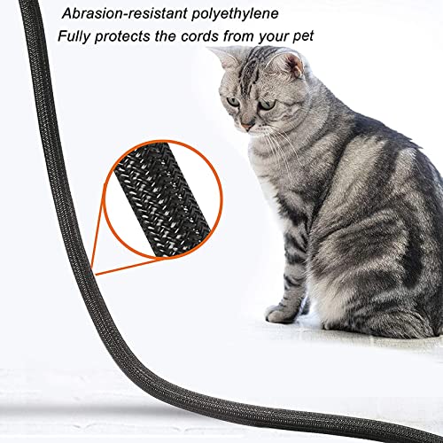 Cable Management Sleeve, Split Design, 25FT - 1/4 Inch, Black - color: Black, size: 1/4"-25ft