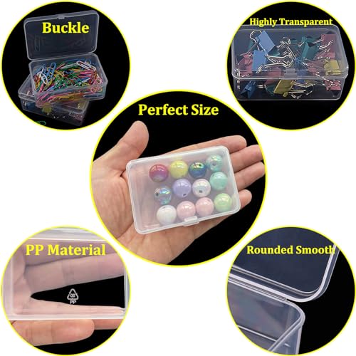 15pcs Bead Organizer Boxes, Medium Clear Plastic Storage Containers with Labels, Large Craft Case Ideal for Big Beads, Jewelry, Diamonds, Bracelets Making, Screws, Sewing, Mini Tools and Small Parts - size: 1 Pack 15 Pcs 3.1" x 2.2" x 1.2"