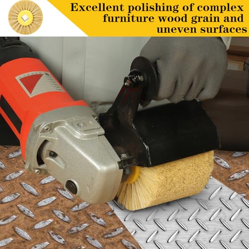 Shinboc 4.7x4 Inch Surface Conditioning Tool, Sisal Abrasive Drawing Wheel - style: Sisal Abrasive