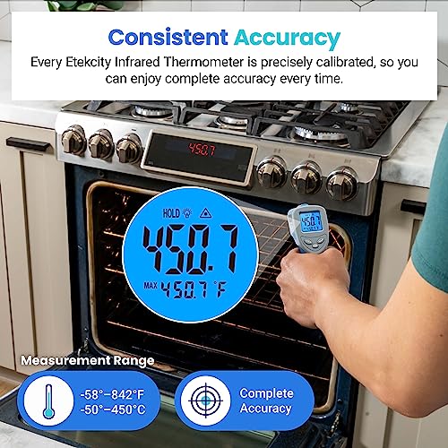 Etekcity Infrared Thermometer Laser Temperature Gun 774, Blue - color: Blue, style: Classic