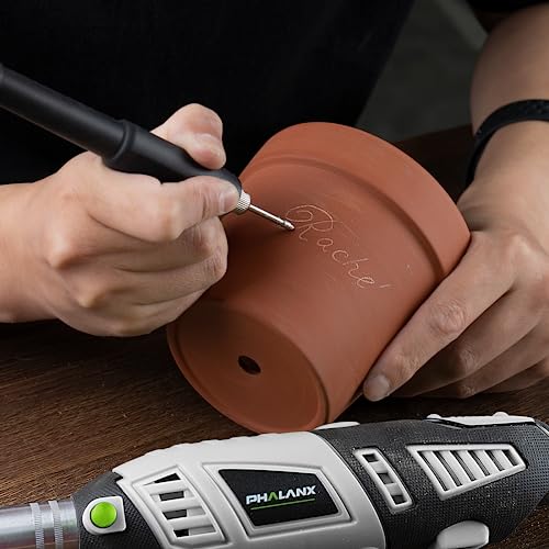 PHALANX 180W Rotary Tool Kit, 1.5-Amp 6 Variable Speed with Flex Shaft, 8000-35000RPM Rotary Multi-Tool& 213pcs Accessories Kit, Power Multiuse Set Prefect for Crafting Projects and DIY Creations - color: 213pcs Rotary Tool
