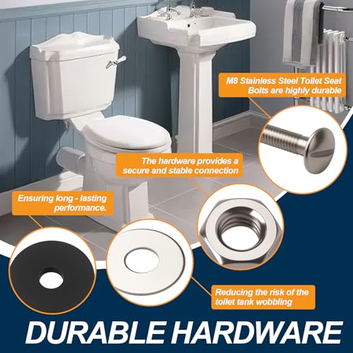 6102 Toilet Tank to Bowl Bolt & Gasket Kit fit for Fluidmaster Toilets