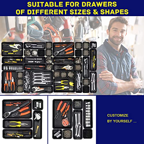 Tool Box Organizer, Tool Drawer Organizer Tray Divider, Toolbox Organization, Garage Tool Organizers and Storage, Tool Box Accessories for Rolling Tool Chest Cabinet (47PCS) - color: 47PCS
