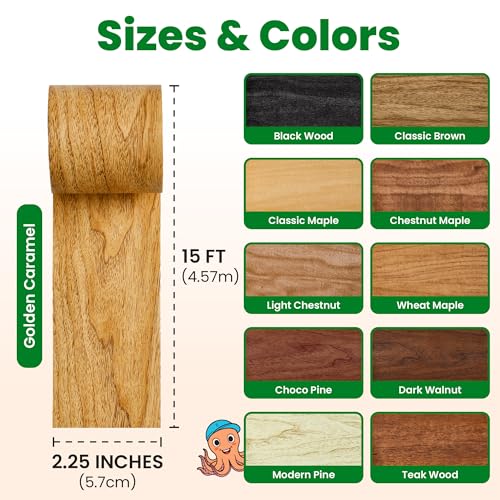 ECOHomes Wood Grain Repair Tape (Golden Caramel, 2.25 Inch x 15 Feet) - color: Golden Caramel, size: 2.25 Inch By 15 Ft