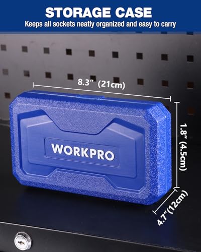 WORKPRO 17-Piece Female E-Torx Socket Set, E4-E24, CR-V Steel