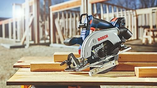 BOSCH GKS18V-22LB25 18V Brushless Blade-Left 6-1/2 In. Circular Saw Kit with (2) CORE18V 4 Ah Advanced Power Batteries - style: Blade-Left w/ Battery Kit
