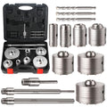 Concrete Hole Saw Kit with Upgraded SDS Plus & Max Shank, Kit Size 30 40 50 65 80 100 110 MM, Concrete Hole Saw Set for Concrete Brick Stone Cement Wall
