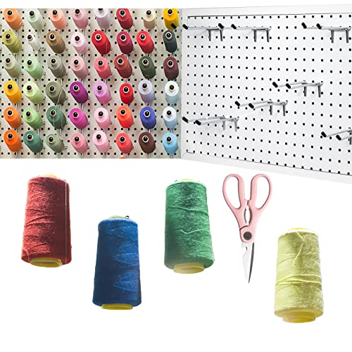 15 Pcs Double Pegboard Hooks 4 Inch, Heavy Duty Peg Board Hooks with Black Rubber Tipped, Pegboard Accessories Fit 1/4' Board Holes, Peg Tool Utility Hook Organizers for Garage