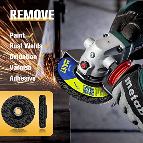 10Pack Strip Disc Wheel Angle Grinder Paint Rust Removal 4" x 5/8" Black - style: 4'' x 5/8''-Black