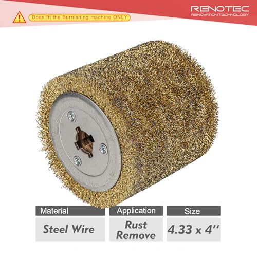 Steel Wire Drum, Copper Plating 0.3mm Wire, 4.33" x 4", 110x100mm, Heavy Rust Removal, for Burnishing Polishing Machine - style: Steel Wire Drum