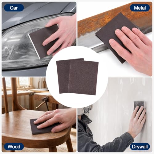 8Pcs 280Grit Double-Sided Sanding Sponges, Washable & Reusable - size: 280Grit