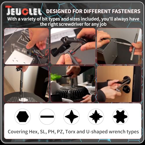 33 in 1 Magnetic Screwdriver, Multi Bit Ratcheting Screwdriver Set