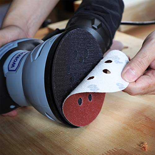 WORKPRO 150 Pack 5 Inch Sanding Discs Sandpaper, 8-Hole Hook and Loop - style: Random Orbital Sander Pads
