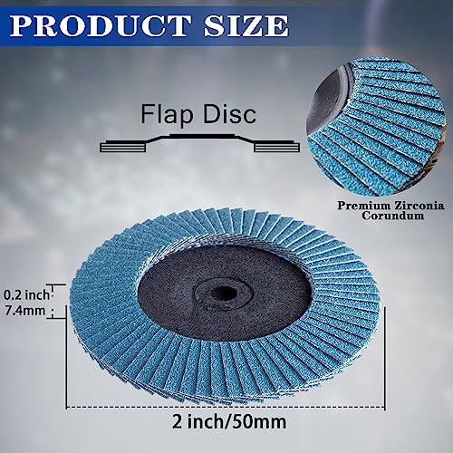 20 PCS Flap Discs Set, 2" Zirconia Roll Lock Die Grinder Sanding Disc Sandpaper Wheels Grit 36/60/80/120, Flap Wheel for Wood & Metal Sanding - style: 20PCS Flap Discs