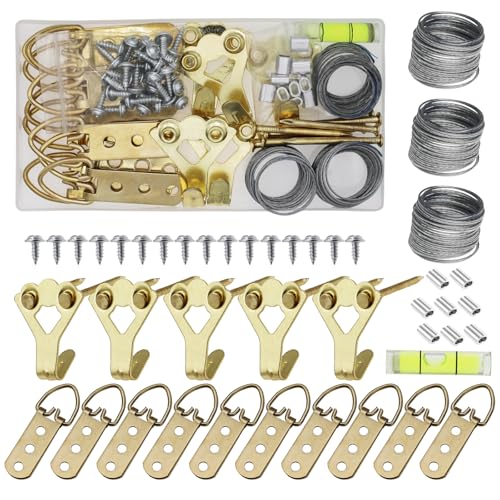 Picture Hanging Wire Kit D Rings Picture Hardware with Screws - size: size_3